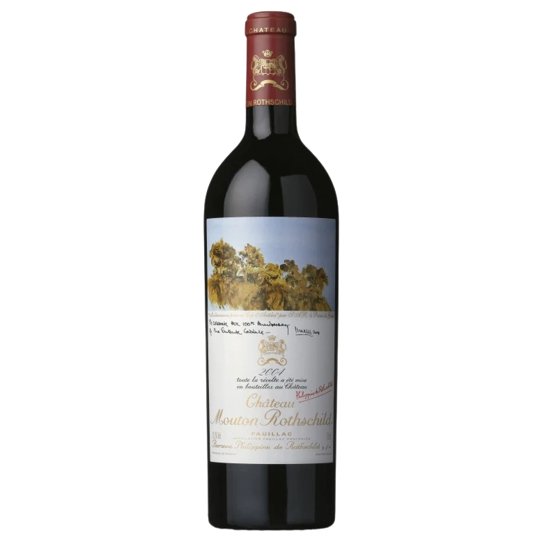A bottle of 2004 Chateau Mouton Rothschild 750ml Red Wine