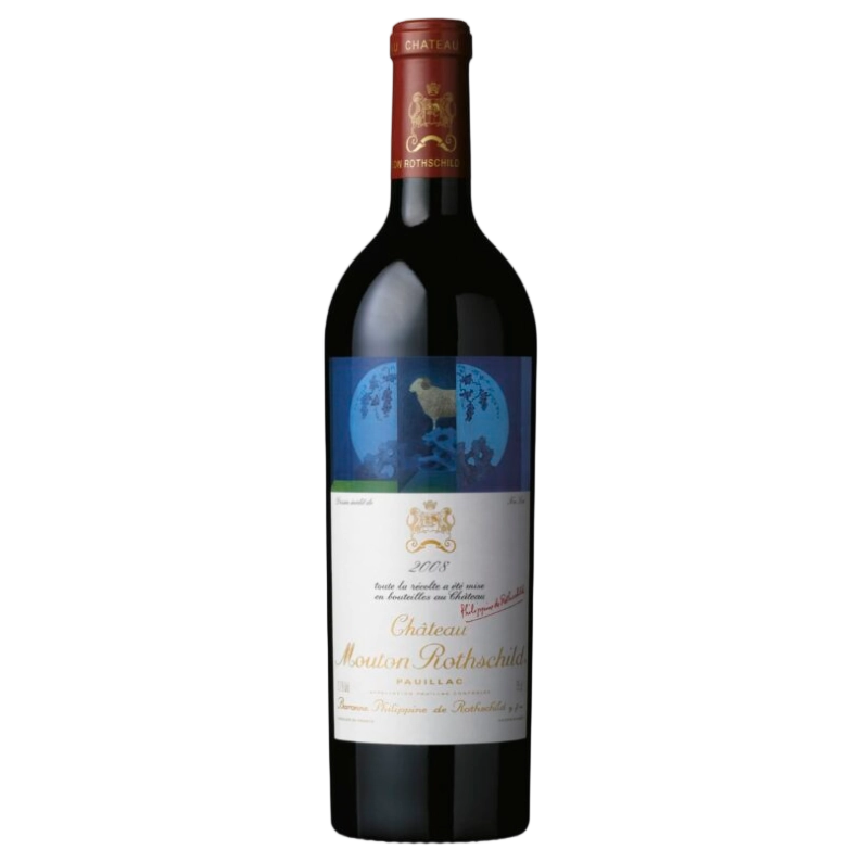 A bottle of 2008 Chateau Mouton Rothschild 1500ml Red Wine
