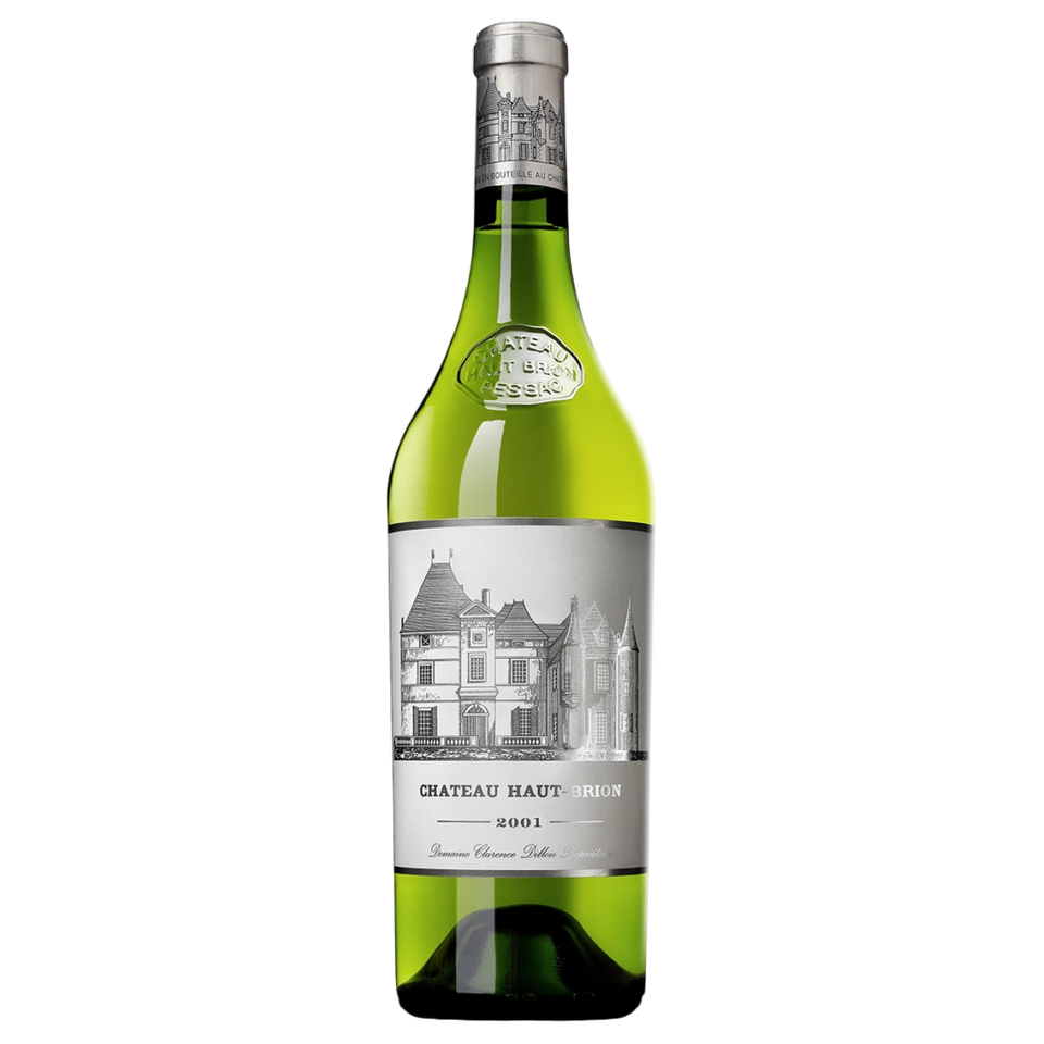 A bottle of 2001 Chateau Haut Brion White 750ml Red Wine