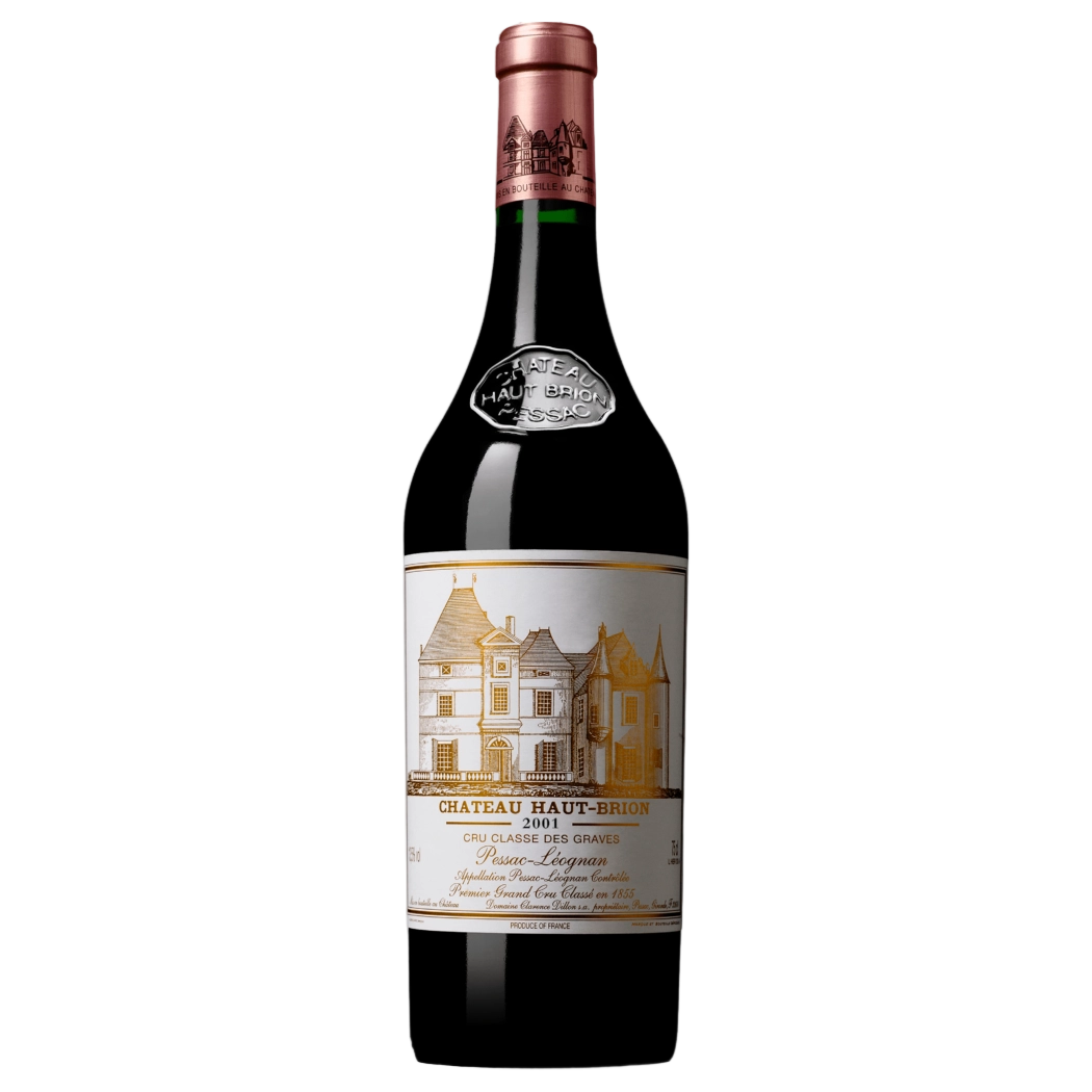 A bottle of 2001 Chateau Haut Brion 750ml Red Wine