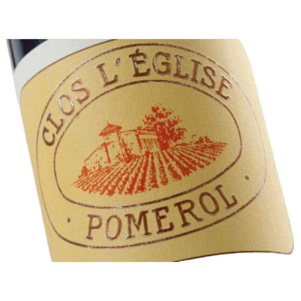 A bottle of 2001 Clos L'Eglise 750ml Red Wine