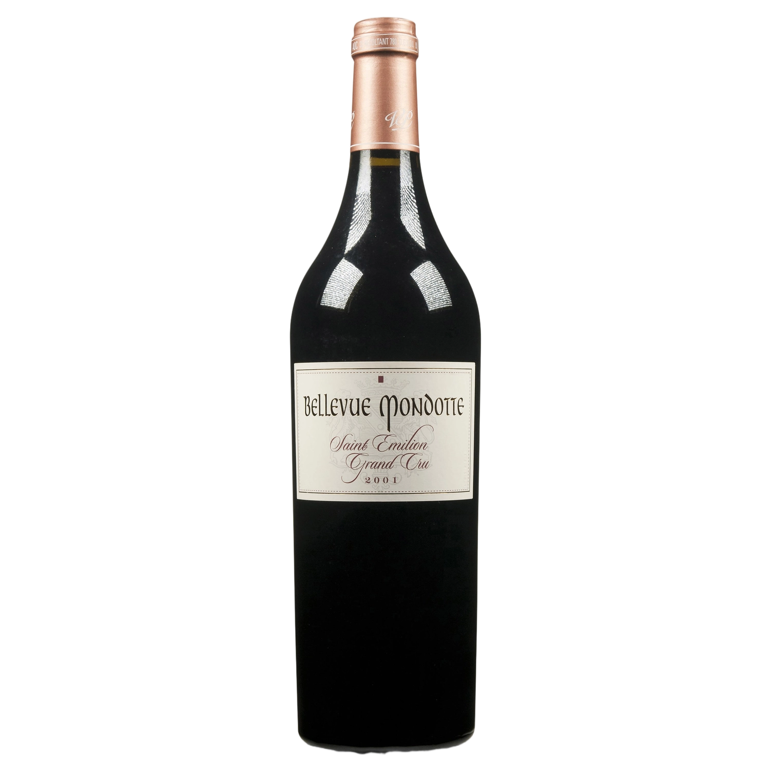 A bottle of 2001 Chateau Bellevue 750ml Red Wine