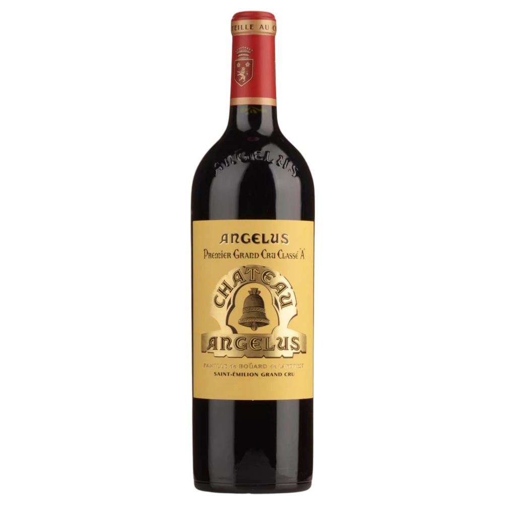 A bottle of 2001 Chateau Angelus 1500ml Red Wine