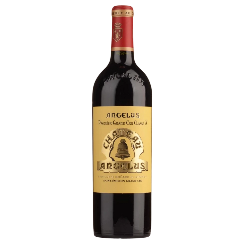 A bottle of 2001 Chateau Angelus 1500ml Red Wine