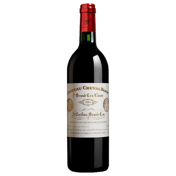 A bottle of 1993 Chateau Cheval Blanc 750ml Red Wine