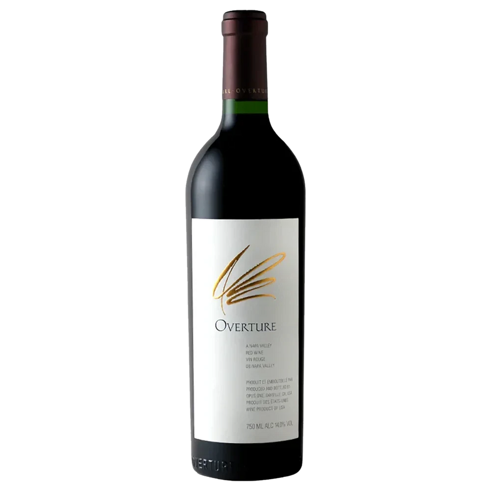 A bottle of 2022 Overture 750ml Red Wine