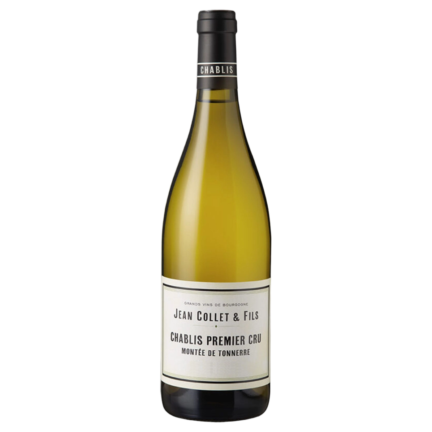 A bottle of 2023 Domaine Jean Collet Chablis 1er Cru Montee de Tonnerre 750ml White Wine