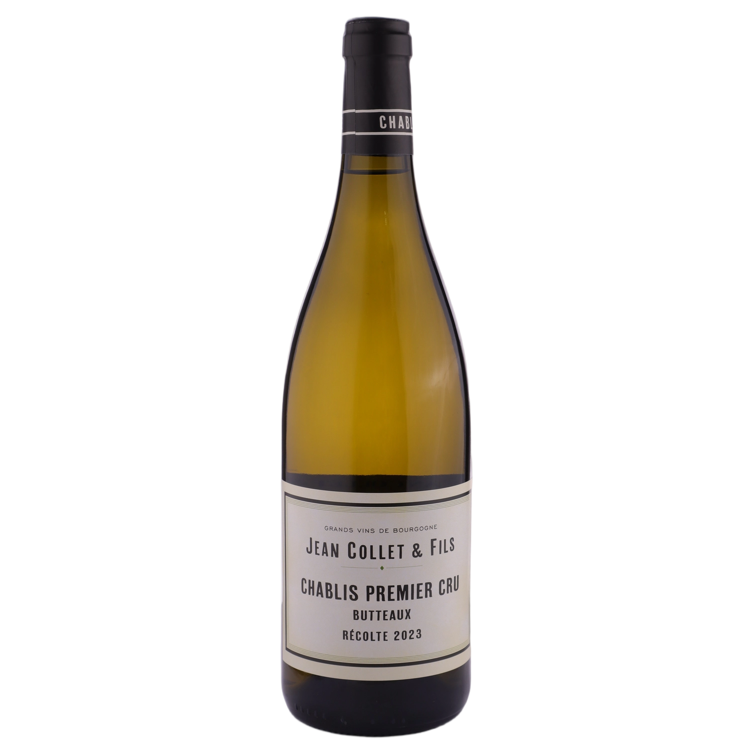 A bottle of 2023 Jean Collet Chablis 1er Cru Butteaux 750ml White Wine