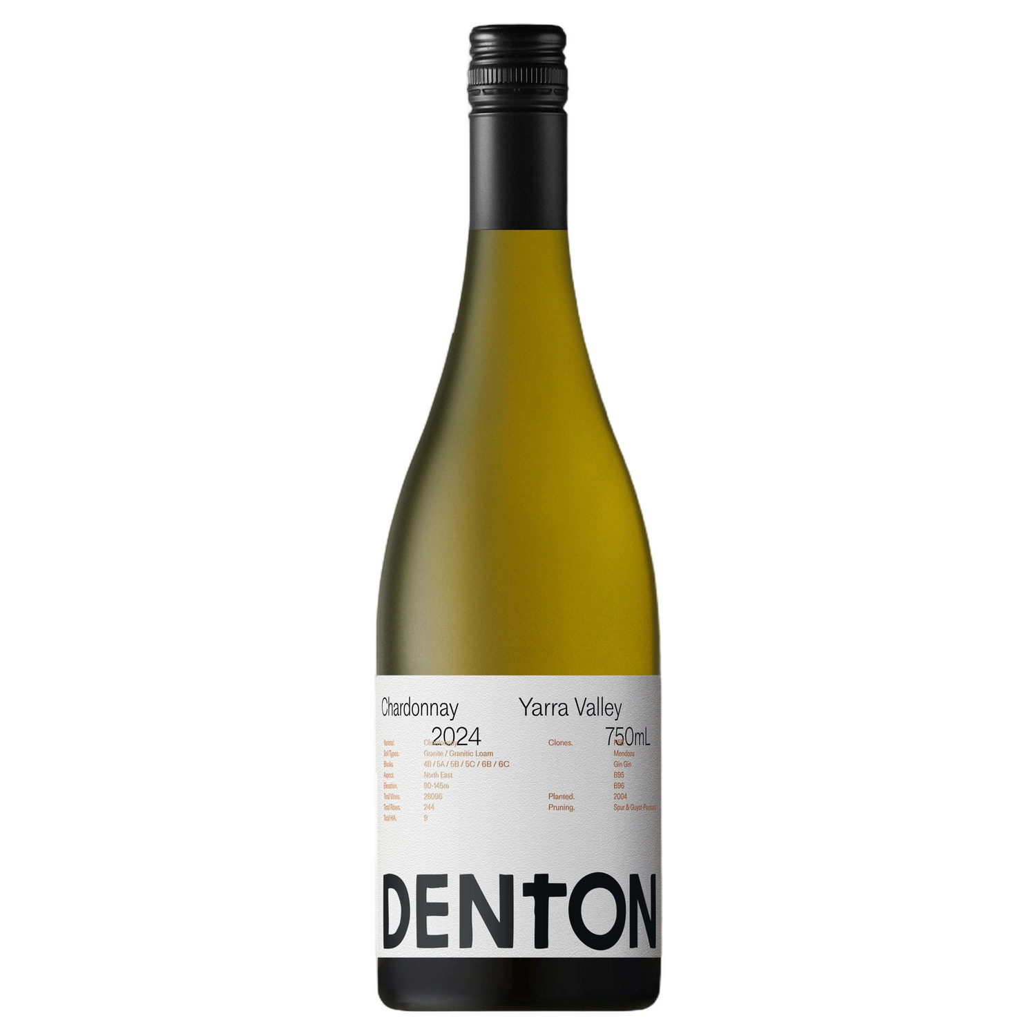 A bottle of 2024 Denton Estate Chardonnay 750ml White Wine
