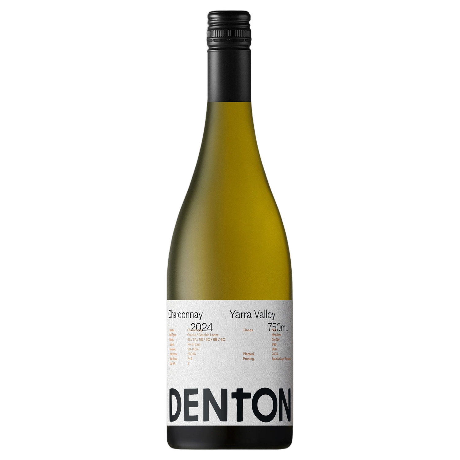 A bottle of 2024 Denton Estate Chardonnay 750ml White Wine