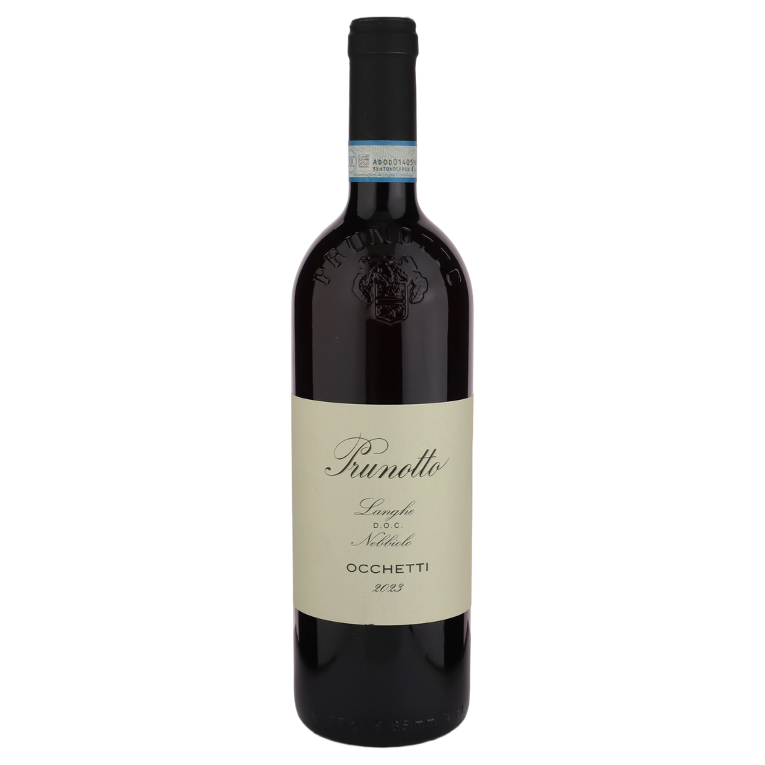 A bottle of 2023 Prunotto Occhetti Langhe Nebbiolo DOC 750ml Red Wine