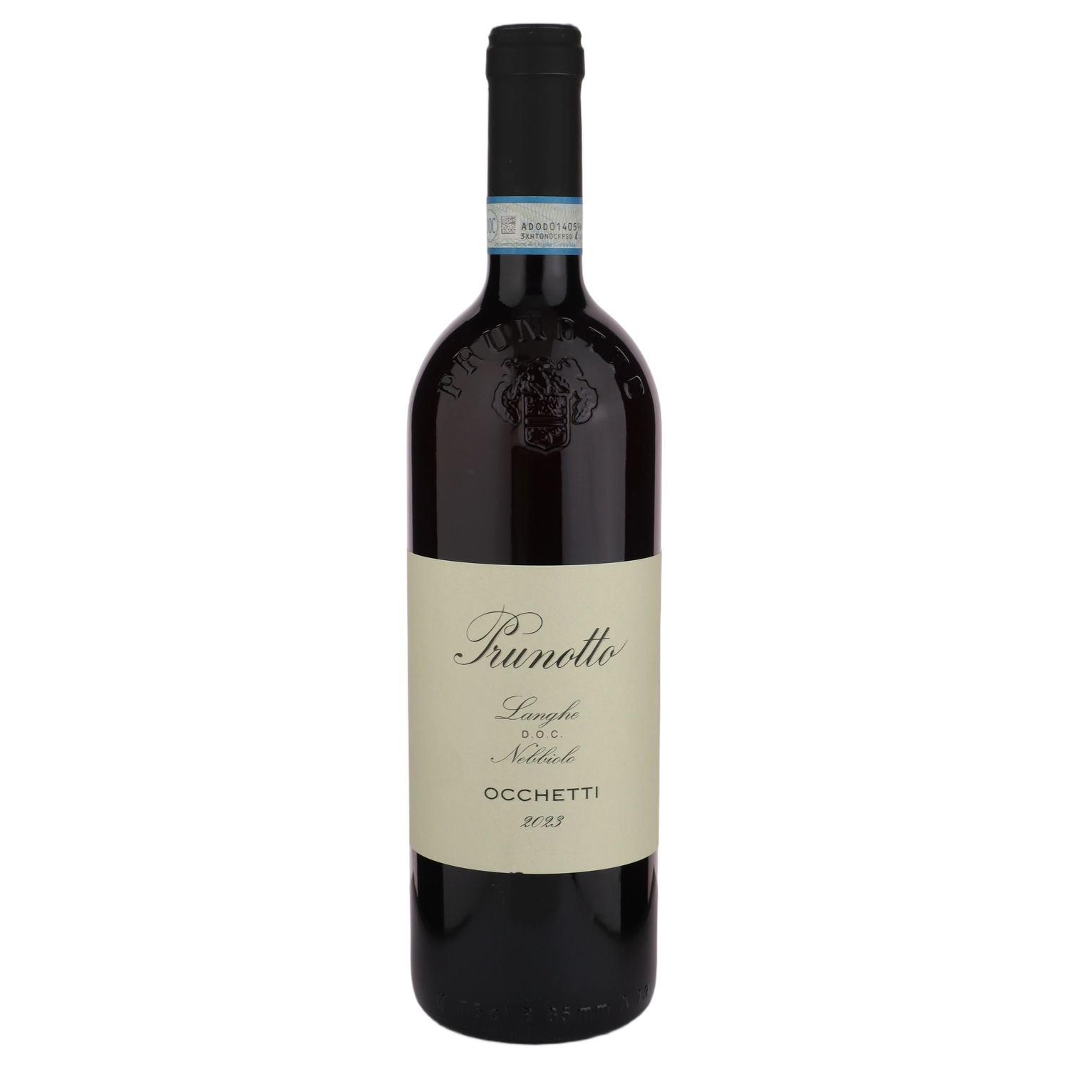 A bottle of 2023 Prunotto Occhetti Langhe Nebbiolo DOC 750ml Red Wine