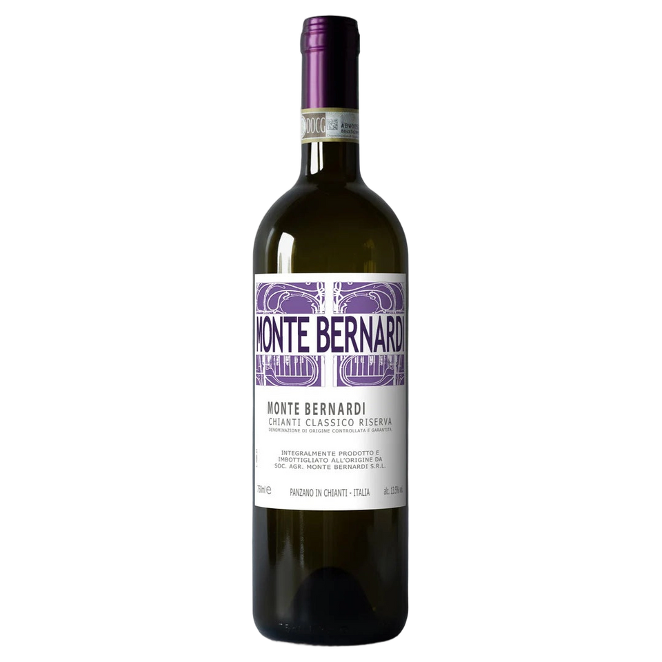 A bottle of 2022 Monte Bernardi Chianti Classico Riserva DOCG 750ml Red Wine