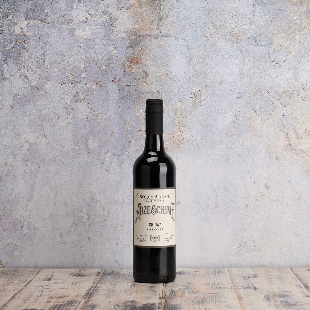 A bottle of 2022 Sorby Adams Adze & Chime Barossa Shiraz 750ml Red Wine