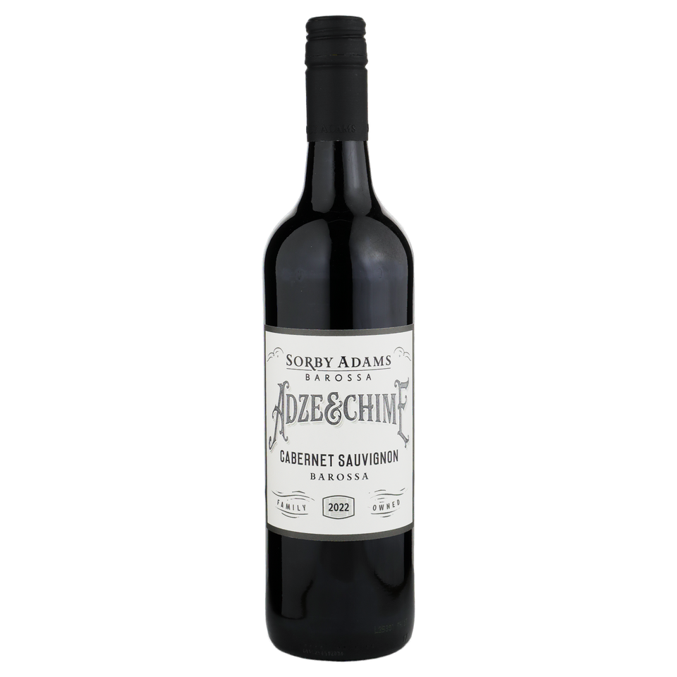 A bottle of Sorby Adams Adze & Chime Barossa Cabernet Sauvignon 2022 750ml Red Wine
