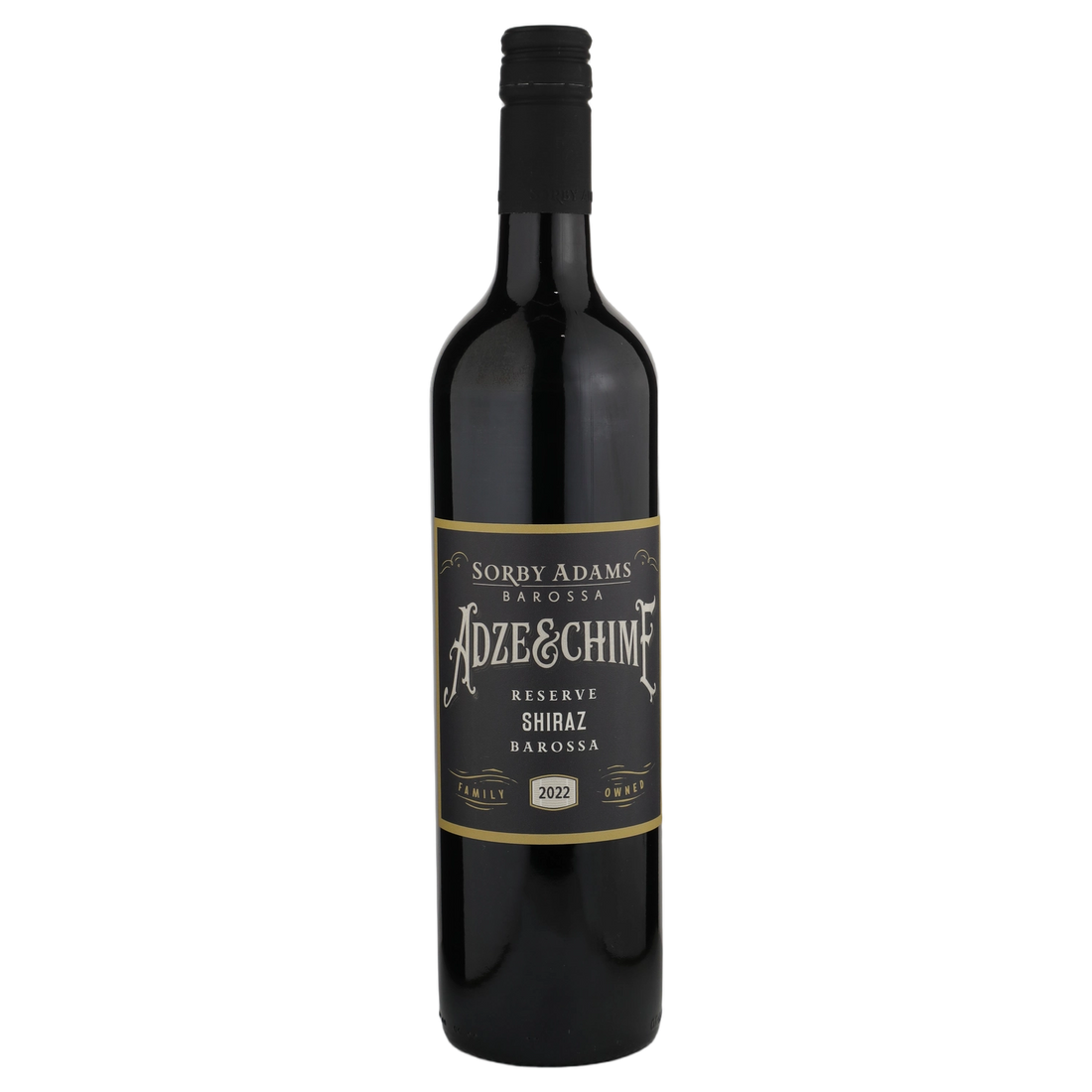A bottle of 2022 Sorby Adams Adze & Chime Barossa Reserve Shiraz 750ml Red Wine