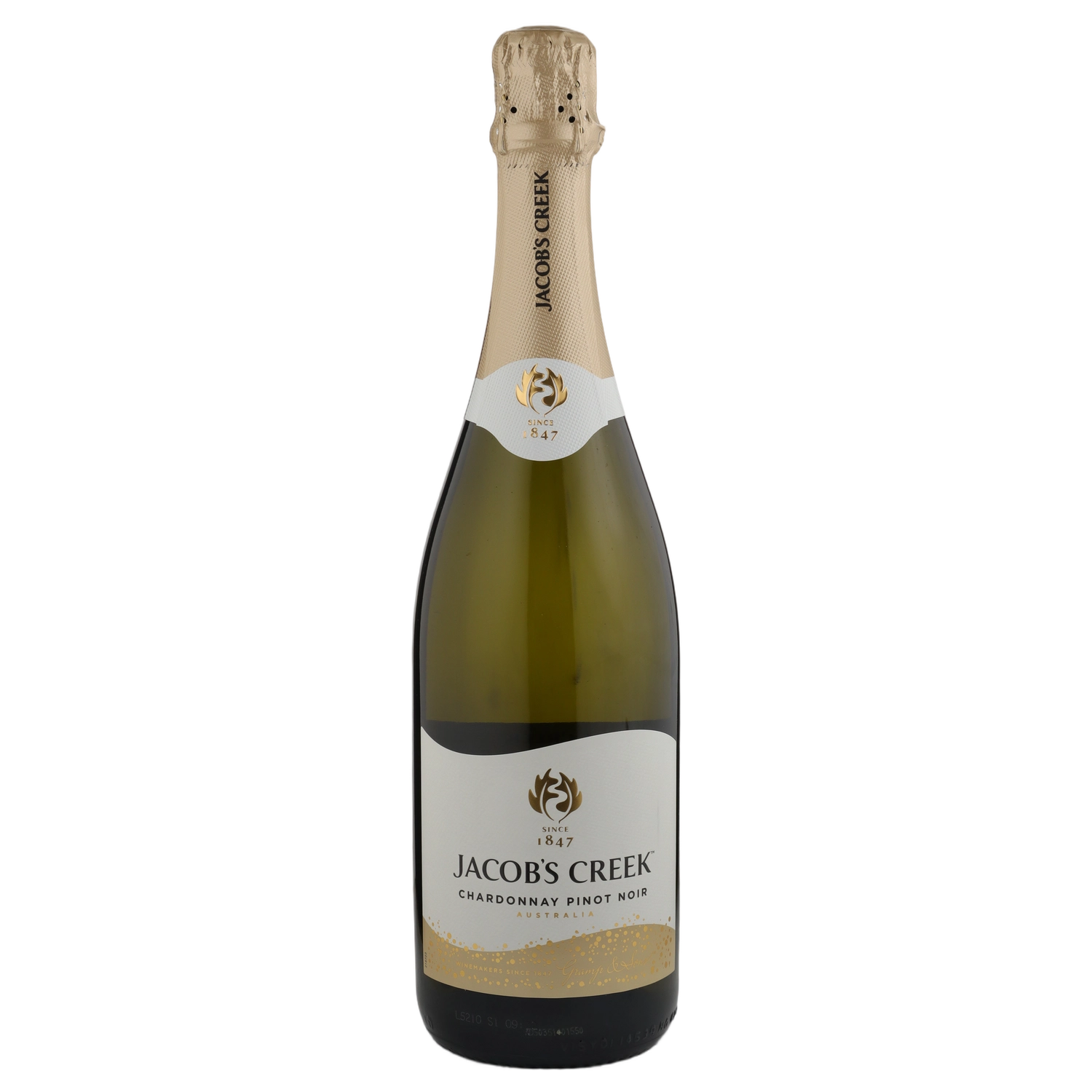 A bottle of NV Jacobs Creek Classic Sparkling Chardonnay Pinot Noir 750ml Sparkling Wine