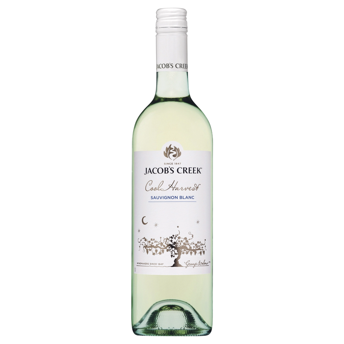 A bottle of 2025 Jacobs Creek Cool Harvest Sauvignon Blanc 750ml White Wine