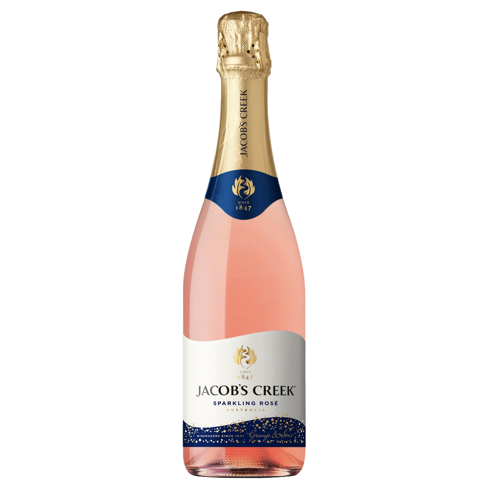 A bottle of NV Jacobs Creek Sparkling Rose 750ml Sparkling Wine