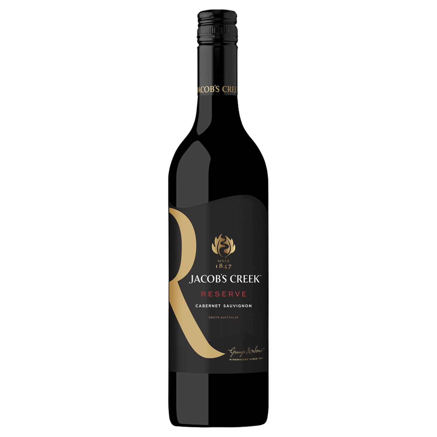 A bottle of Jacobs Creek Reserve Cabernet Sauvignon 2024 750ml Red Wine