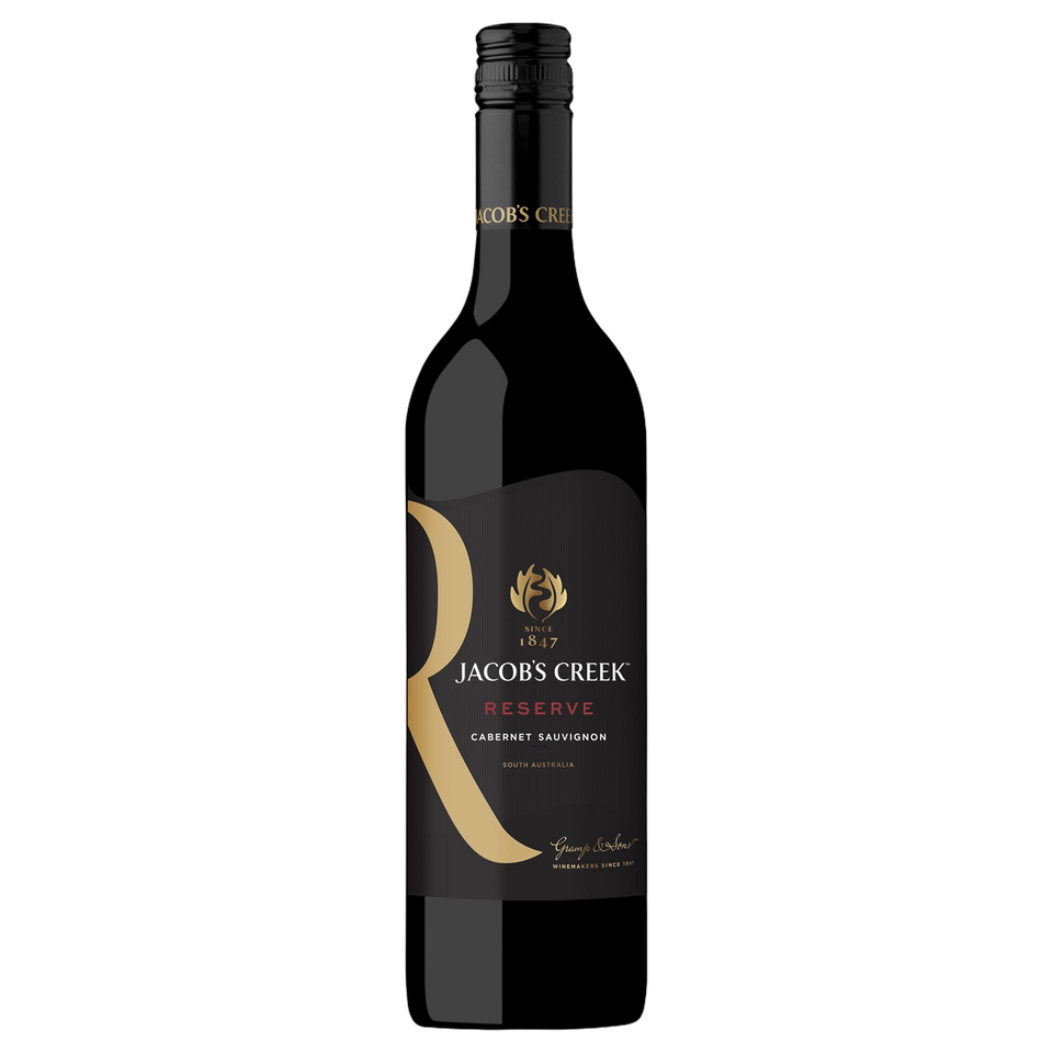 A bottle of Jacobs Creek Reserve Cabernet Sauvignon 2024 750ml Red Wine