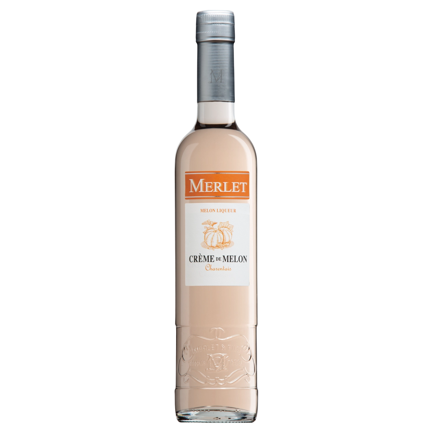 A bottle of Merlet Creme de Melon Rockmelon Liqueur 500ml