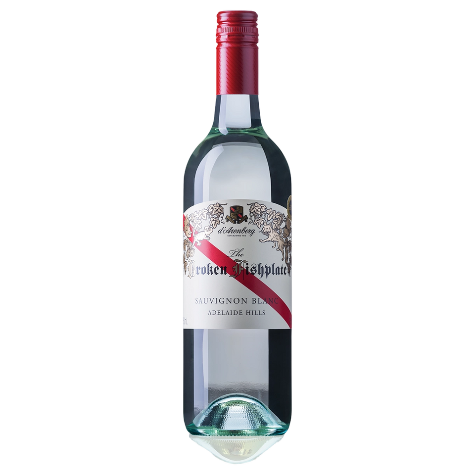 A bottle of 2025 d’Arenberg The Broken Fishplate Sauvignon Blanc 750ml White Wine
