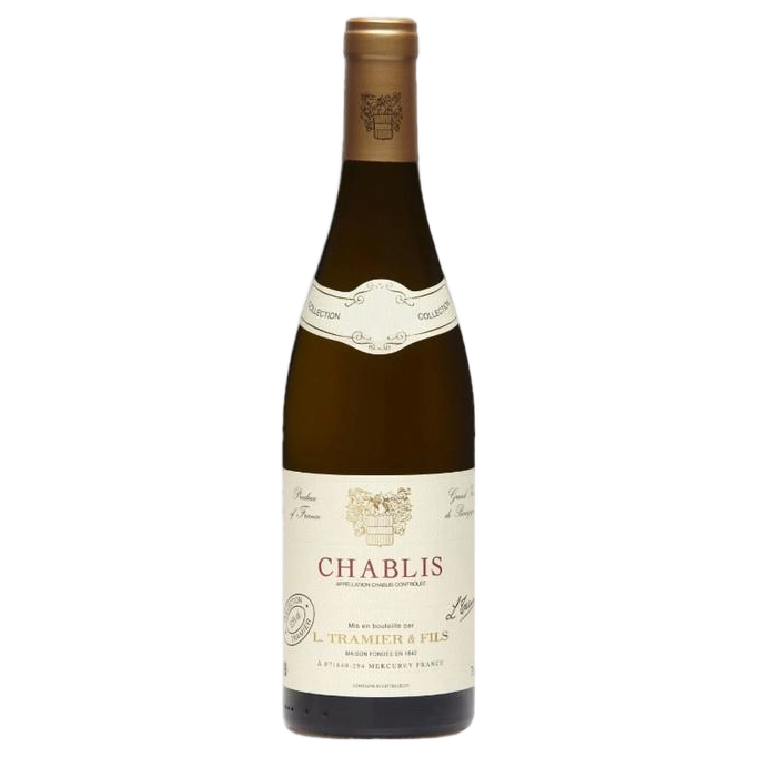 A bottle of 2024 Tramier & Fils Chablis AOC 750ml White Wine