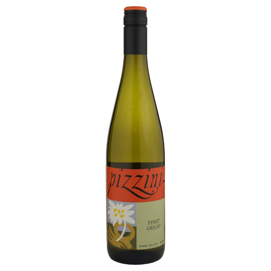 A bottle of 2025 Pizzini La Familiga Pinot Grigio 750ml White Wine