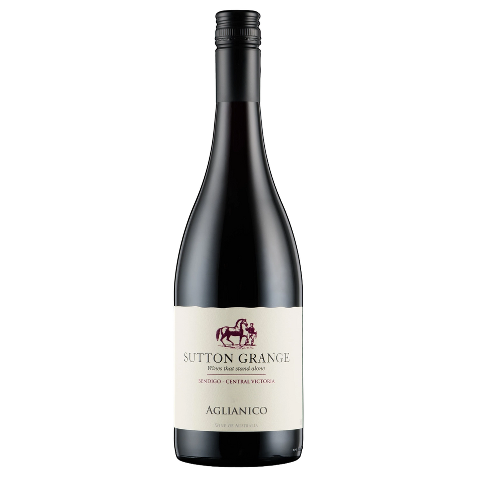 A bottle of 2021 Sutton Grange Estate Aglianico 750ml Red Wine