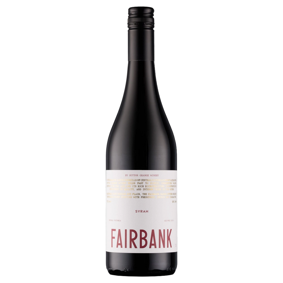 A bottle of 2021 Sutton Grange Fairbank Syrah 750ml Red Wine