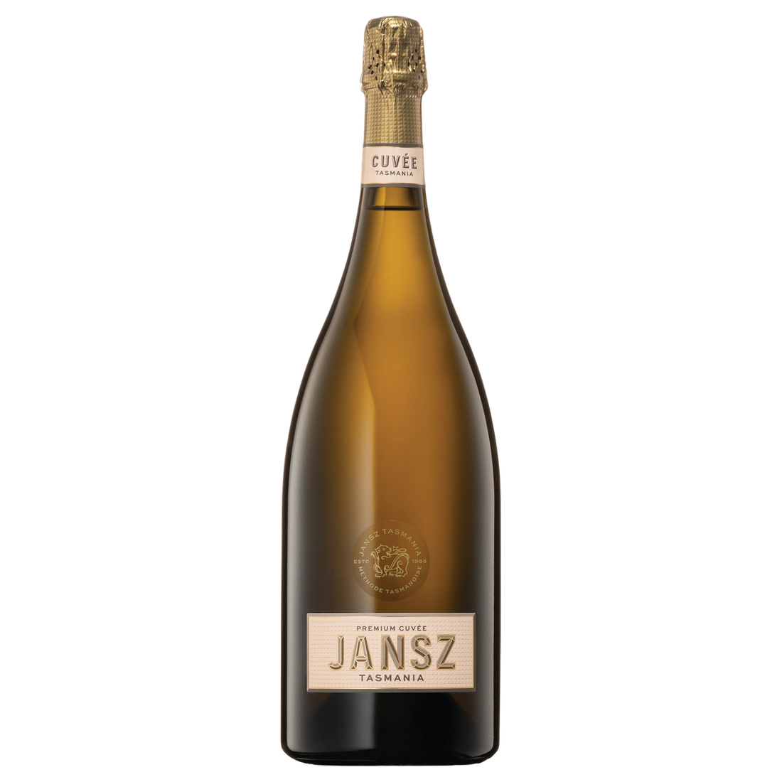 A bottle of NV Jansz Tasmania Premium Cuvée Magnum 1500ml Sparkling Wine
