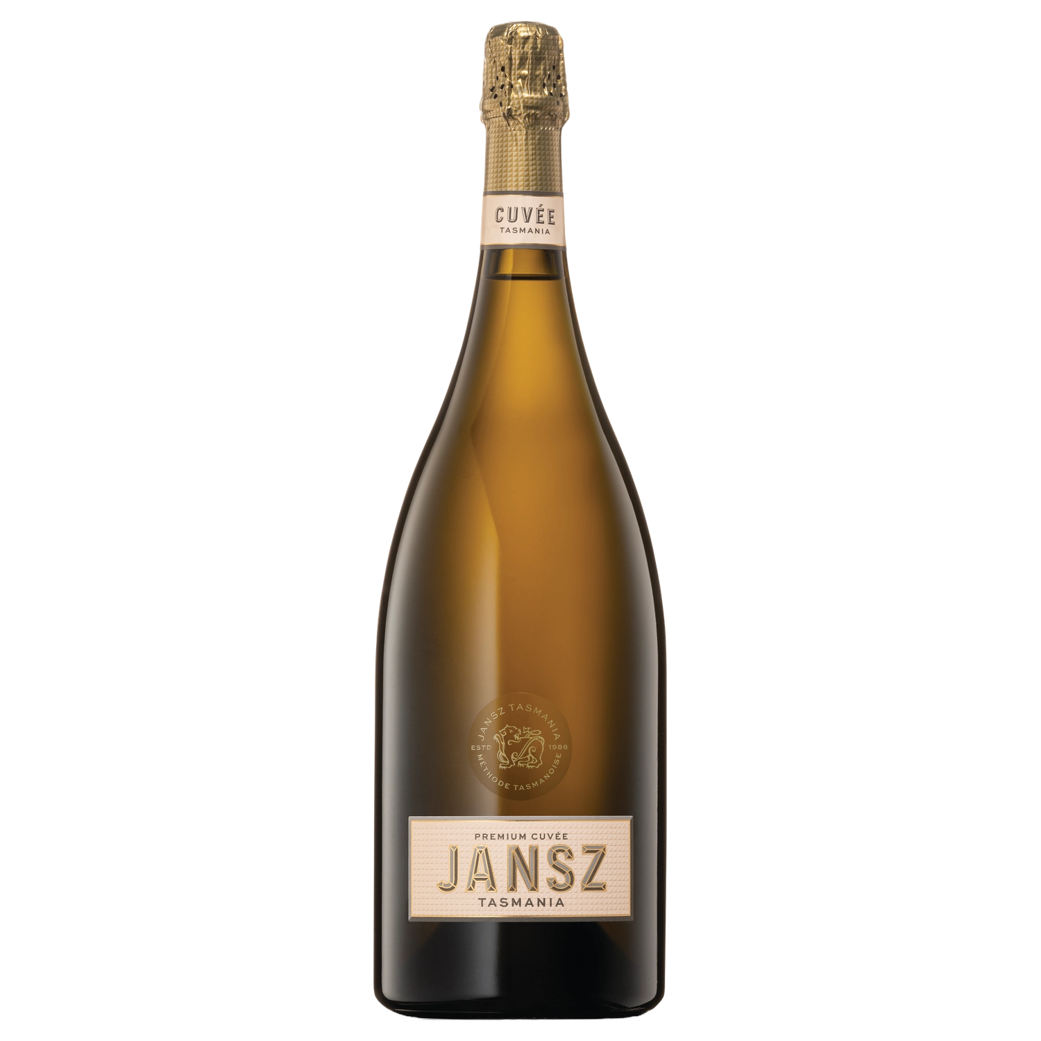 A bottle of NV Jansz Tasmania Premium Cuvée Magnum 1500ml Sparkling Wine
