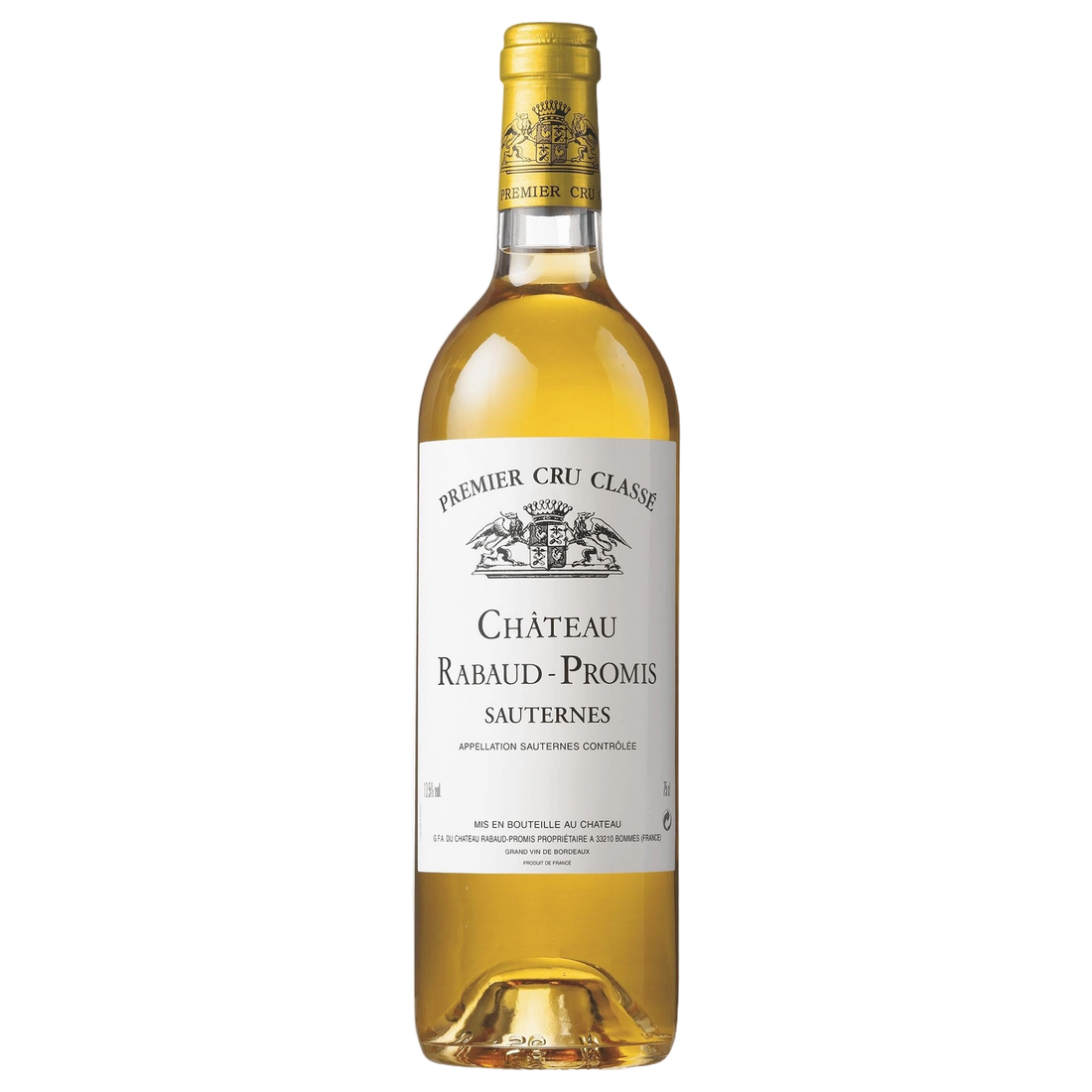 A bottle of 2015 Château Rabaud Promis Sauternes 1er Grand Cru Classé 1855 375ml White Wine