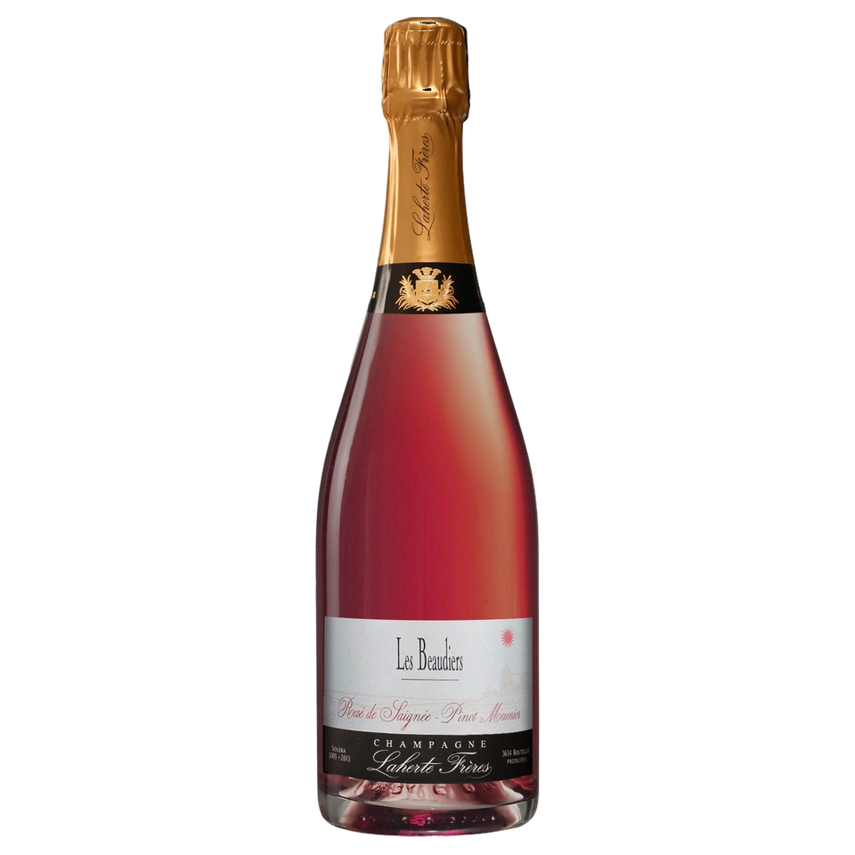 A bottle of 2018 Champagne Laherte Frères Les Beaudiers Rosé de Saignée (Disg. Dec 2021) 750ml Sparkling Wine