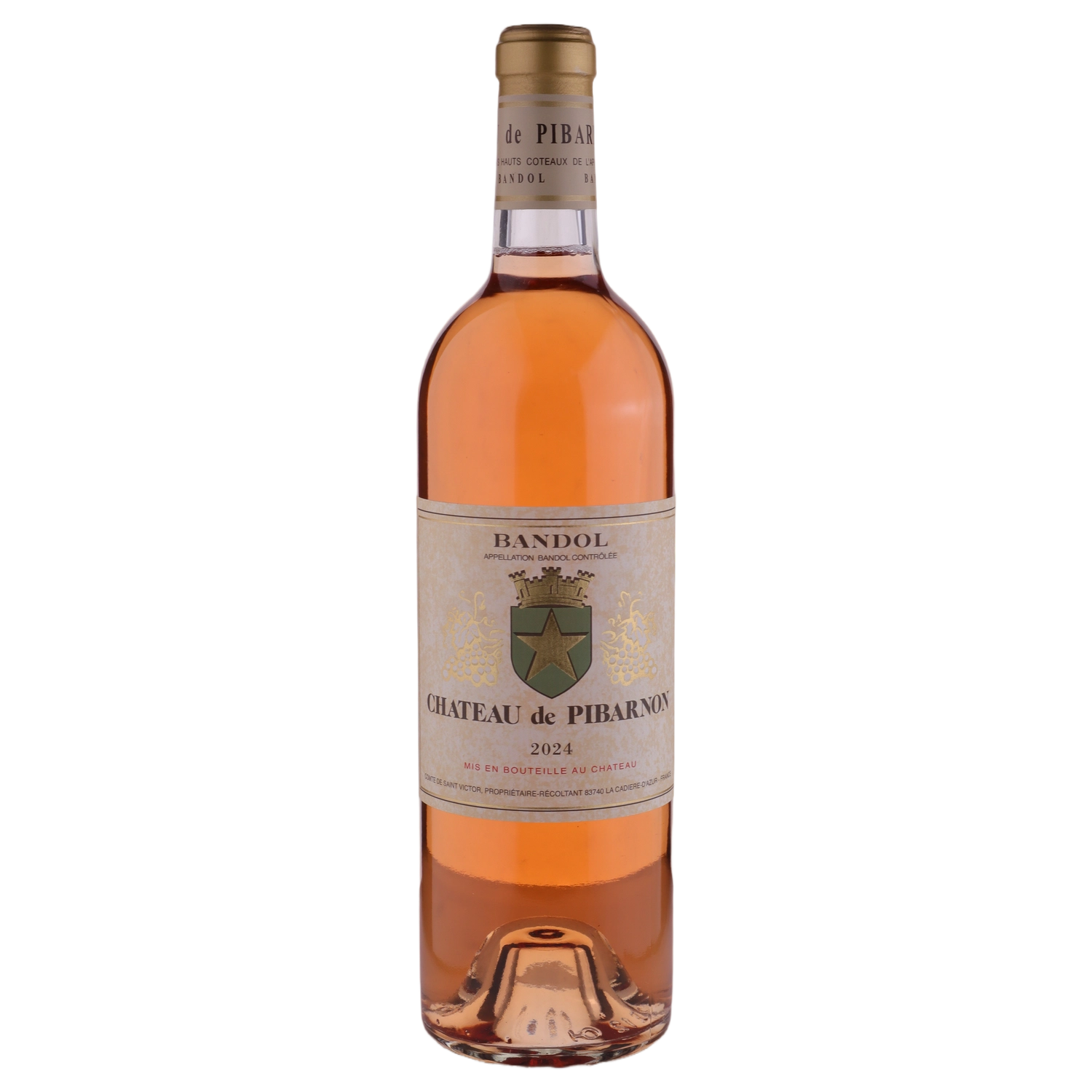 A bottle of 2024 Château de Pibarnon Bandol Rosé 750ml Rose Wine