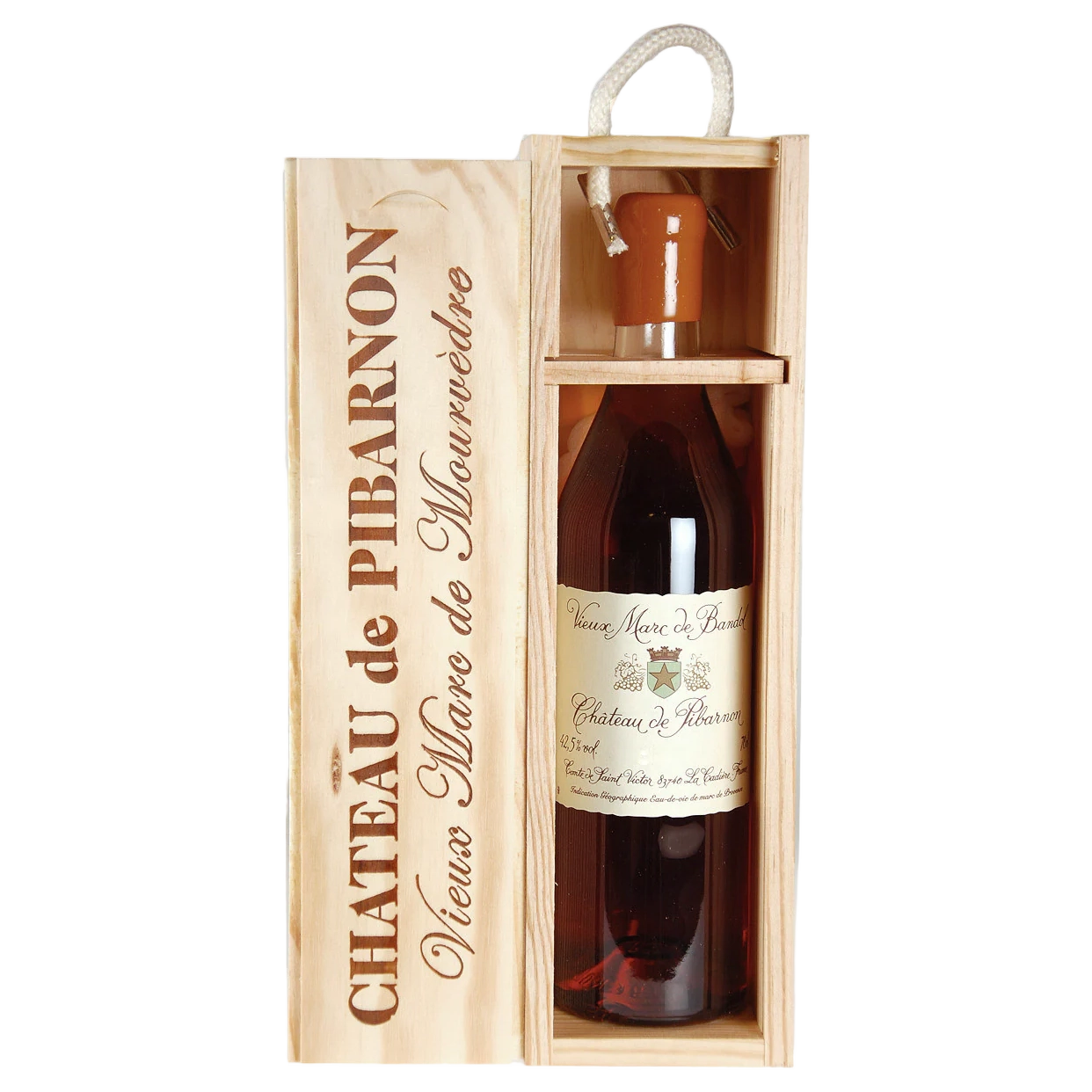 A bottle of Château De Pibarnon Marc 1998 700ml