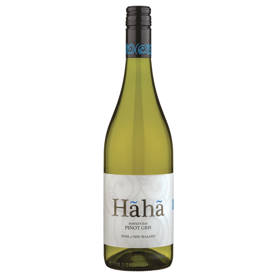 A bottle of 2025 Hãhã Hawke's Bay Pinot Gris 750ml White Wine