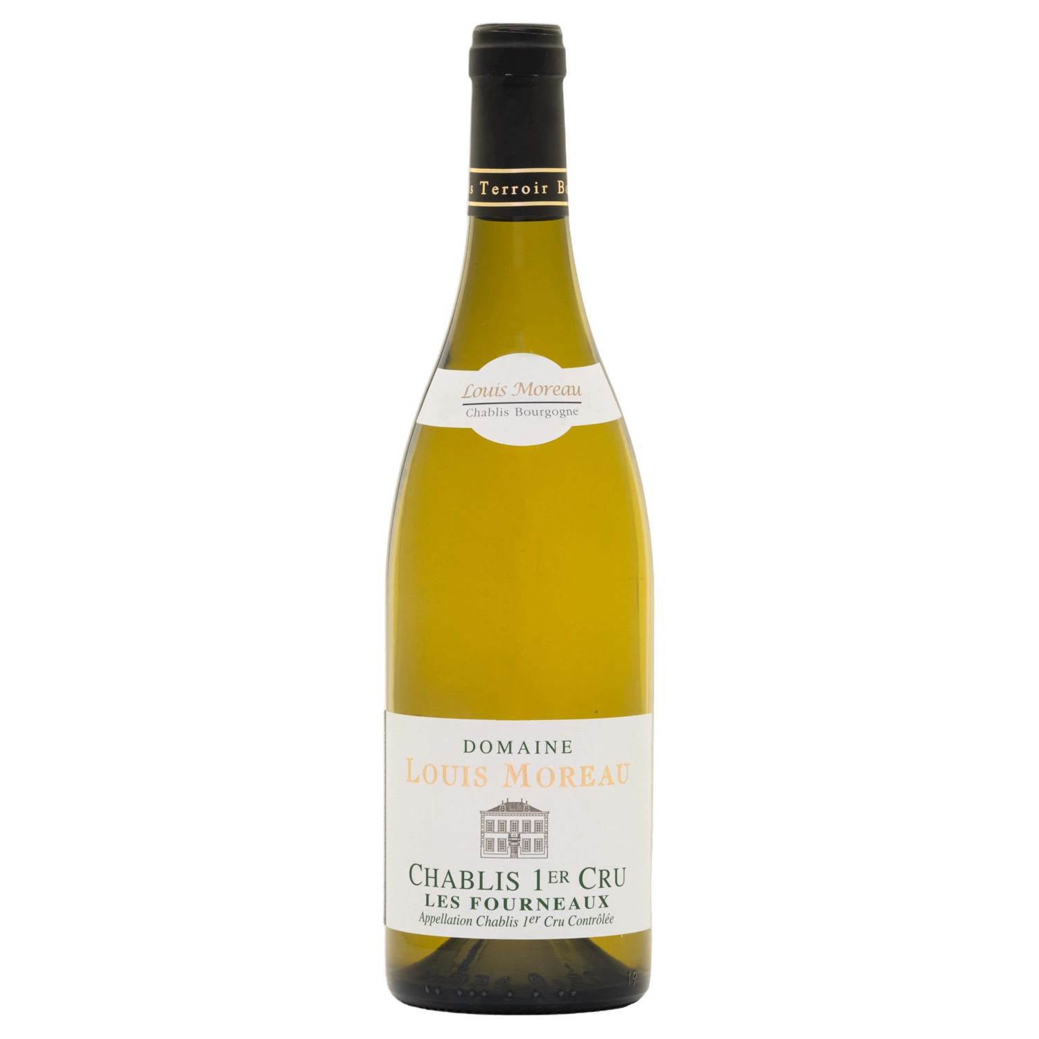 A bottle of 2023 Louis Moreau Chablis 1er Cru Les Fourneaux 750ml White Wine