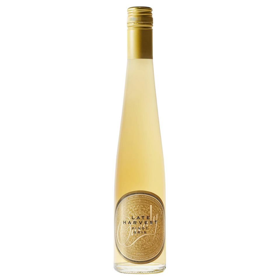 A bottle of 2025 Quealy Musk Creek Late Harvest Pinot Gris () 375ml White Wine