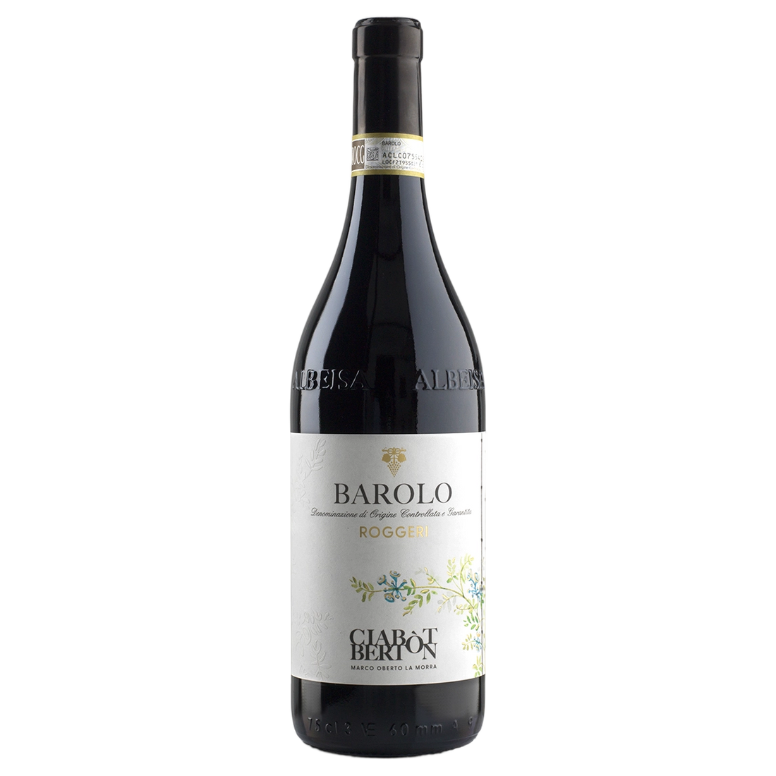 A bottle of 2021 Ciabot Berton Barolo DOCG Roggeri 750ml Red Wine