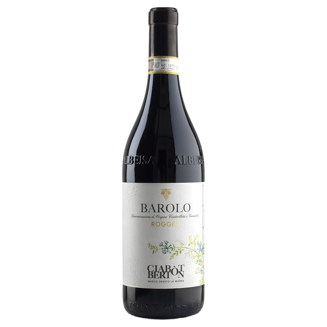 A bottle of 2021 Ciabot Berton Barolo DOCG Roggeri 750ml Red Wine