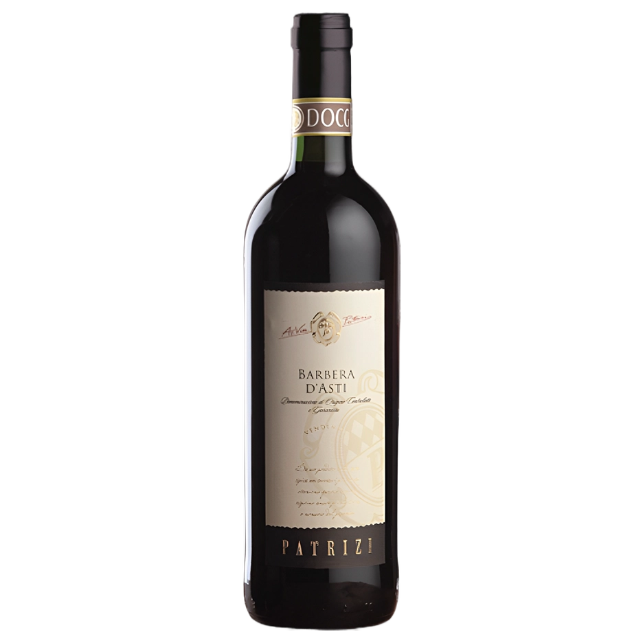 A bottle of 2024 Patrizi Barbera D'sti DOC 750ml Red Wine