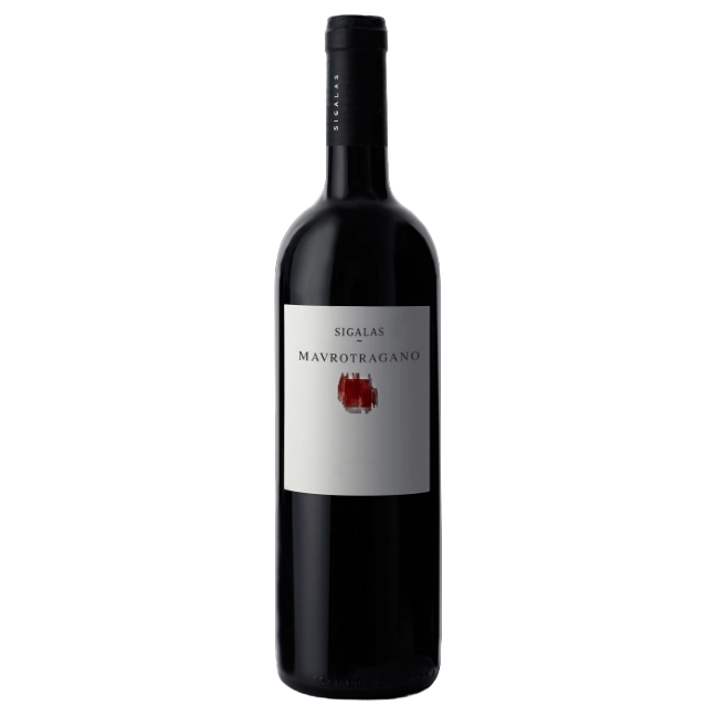 A bottle of 2023 Sigalas Mavrotragano PGI Cyclades 750ml Red Wine