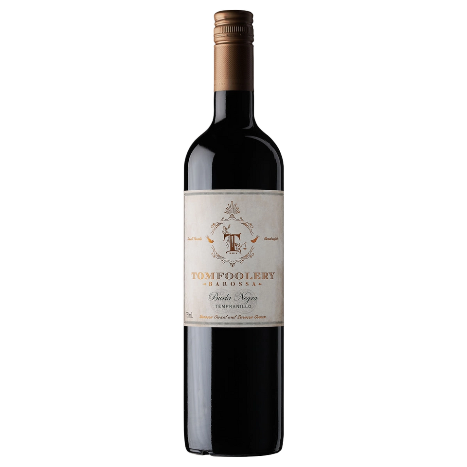 A bottle of 2024 Tomfoolery Burla Negra Tempranillo 750ml Red Wine