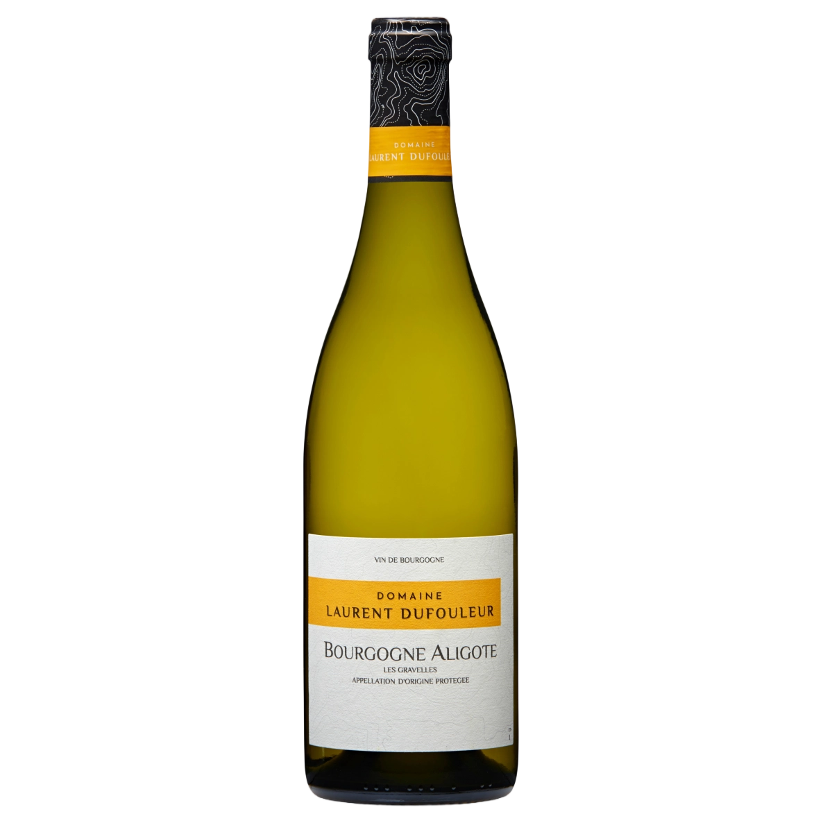 A bottle of 2024 Domaine L. Dufouleur "Les Gravelles" AOC Bourgogne Aligote 750ml White Wine