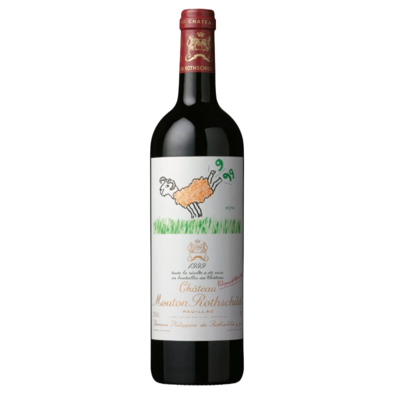 A bottle of 1999 Chateau Mouton Rothschild 750ml Red Wine