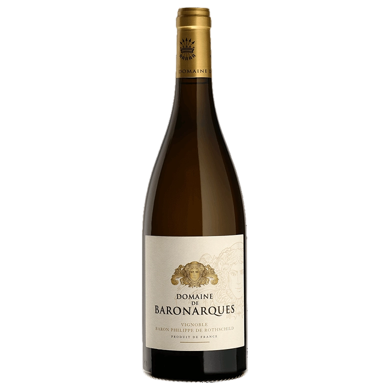 A bottle of 2023 Domaine Baronarques Blanc 750ml White Wine