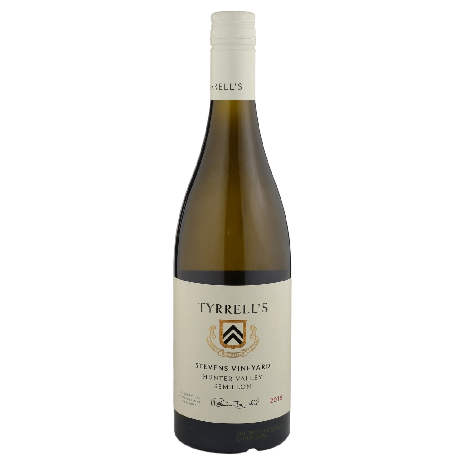 A bottle of 2019 Tyrrells Stevens Semillon 750ml White Wine