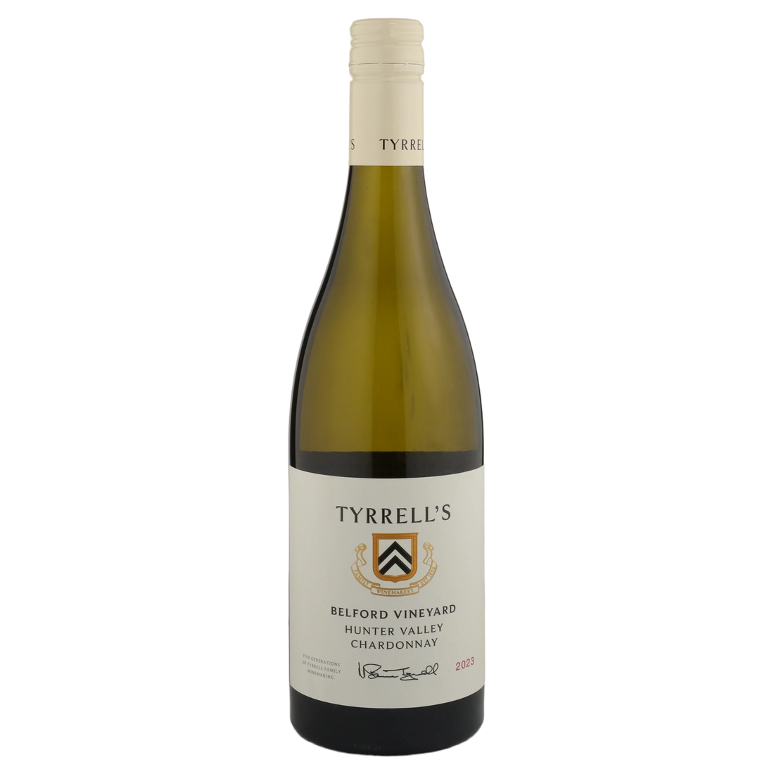 A bottle of 2023 Tyrrells Belford Chardonnay 750ml White Wine